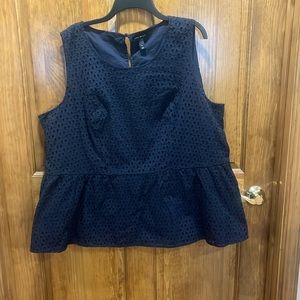 Lane Bryant Sleeveless blouse - Navy Blue